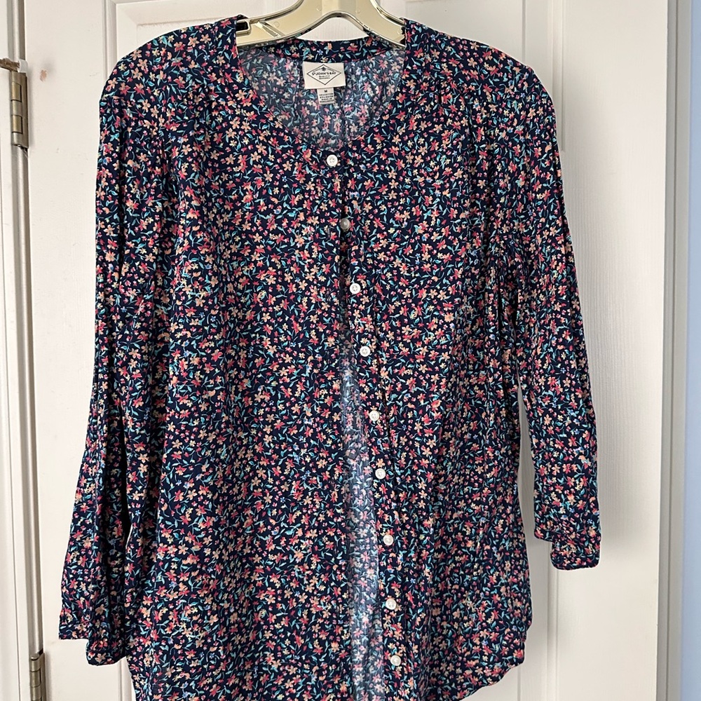Floral Button-Up Blouse